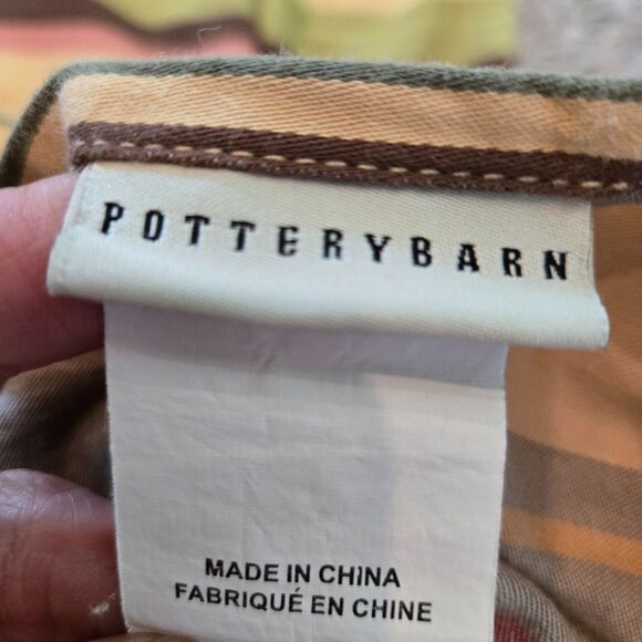 Full/Queen Duncan Stripes POTTERY BARN Heavy Duvet Cover 2 STD Shams Reversible - Picture 10 of 12